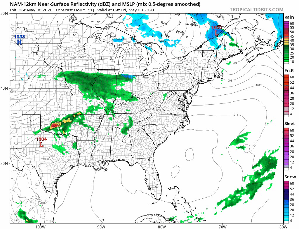 Cloudy Raw Wednesday Stronger Low Friday Night Brings Rain Snow & Unusual Cold Mothers Day Weekend
