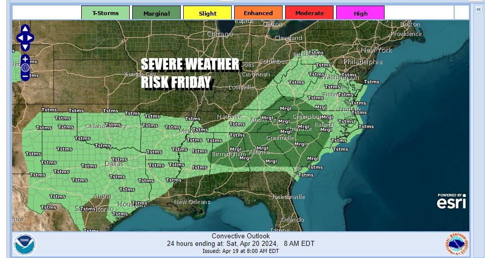 Severe weather risk Friday but risks diminish this weekend Alabama to ...