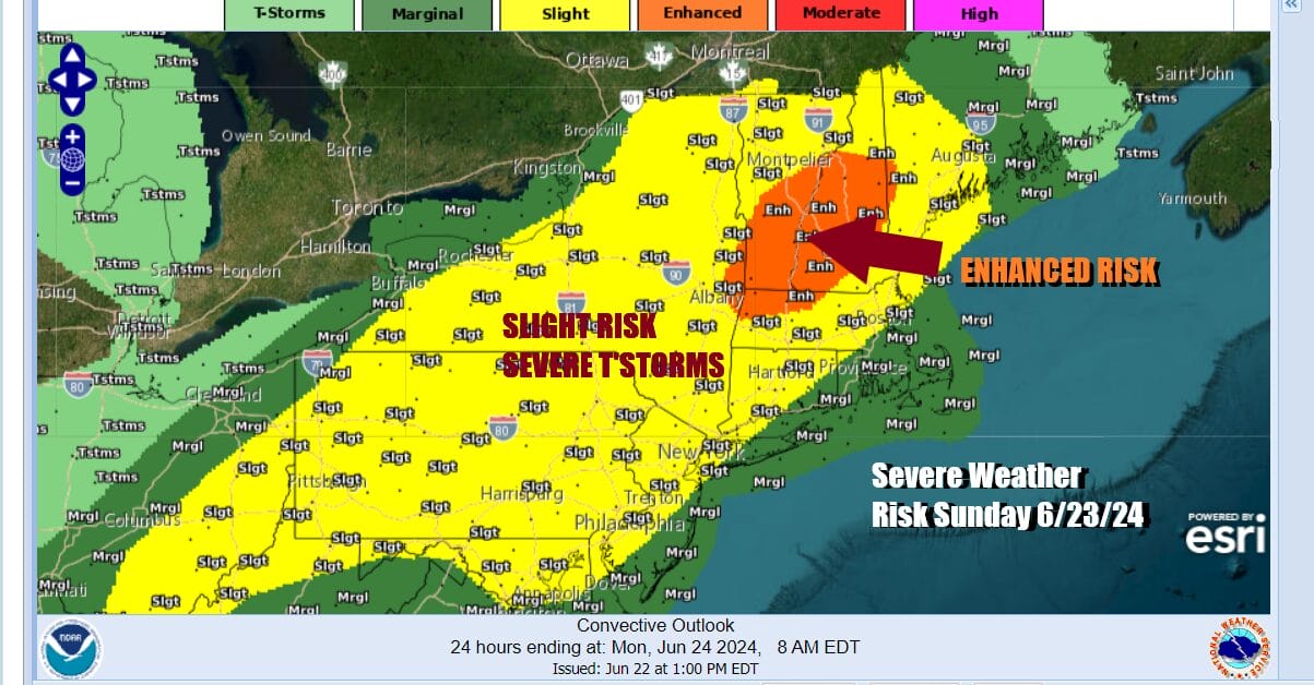 Severe storm, tornado risk Northeast & Mid Atlantic rise even higher ...