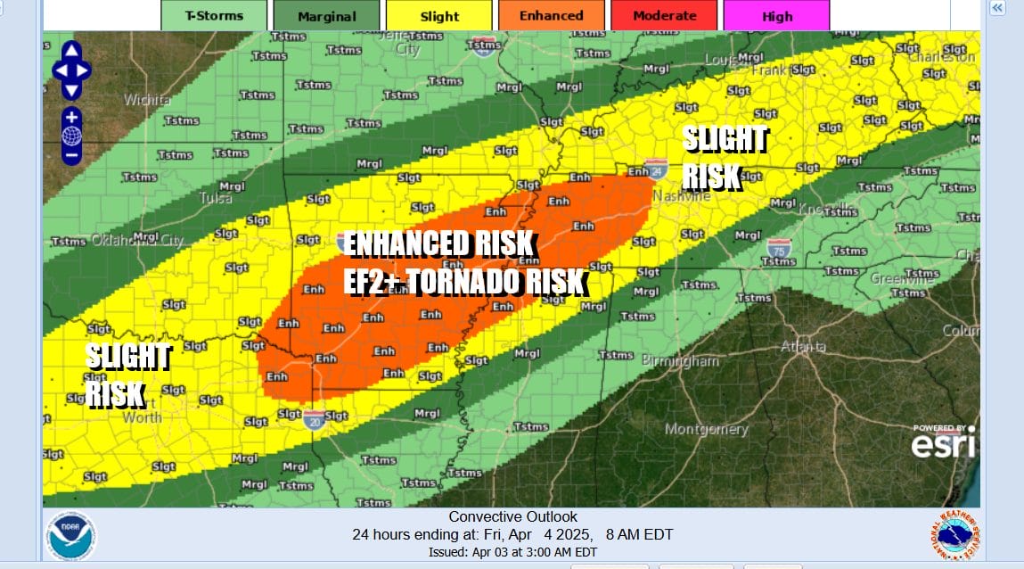 Severe storms Tennessee & Mississippi torrential rains up to 1 foot EF2 ...
